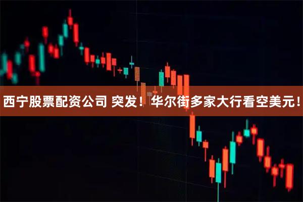 西宁股票配资公司 突发！华尔街多家大行看空美元！