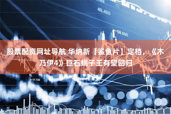 股票配资网址导航 华纳新【鲨鱼片】定档，《木乃伊4》巨石蝎子王有望回归